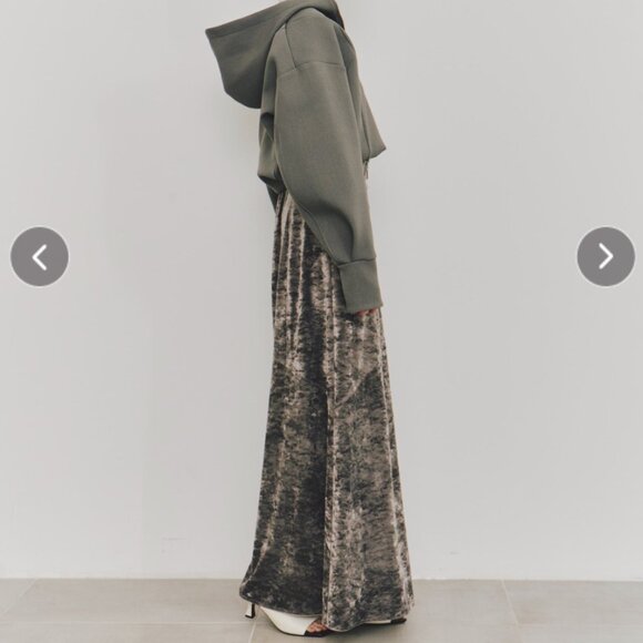 Velour Zip Panel Skirt - Picture 4 of 13